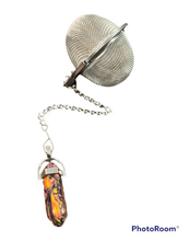 Load image into Gallery viewer, Loose Leaf Tea Mesh strainer with Hexagonal pendant